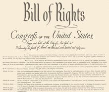 Bill of Rights i den amerikanska konstitutionen skyddar grundläggande friheter för USA:s medborgare.